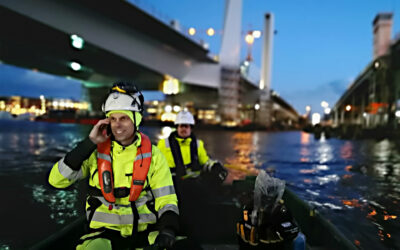 Under Hisingsbron med SKANSKA